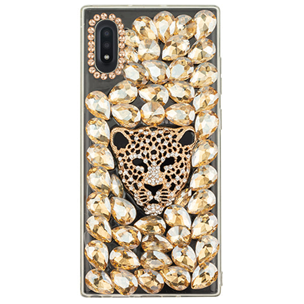 Handmade Cheetah Bling Gold Case Samsung A01