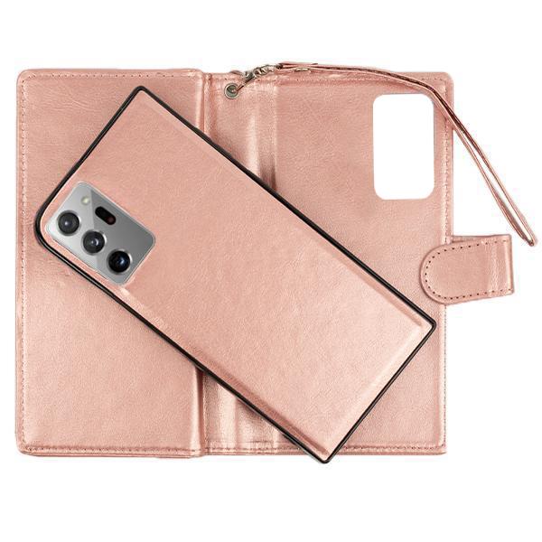 Detachable Wallet Rose Gold Note 20 Ultra