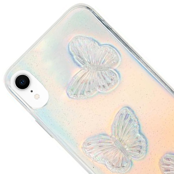 Butterflies Silver 3D Case iphone XR
