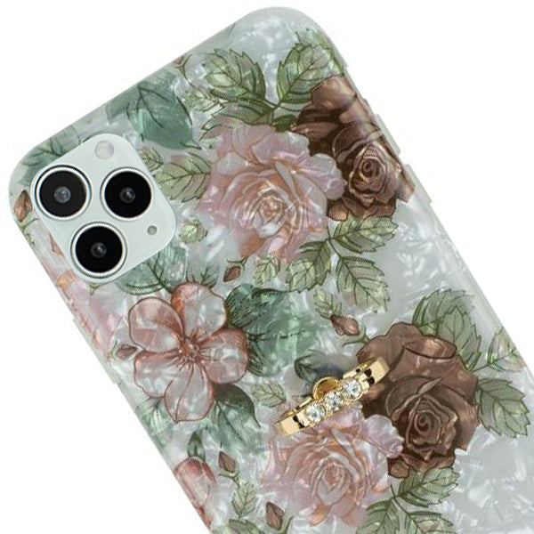 Flowers Pink Green Ring Skin Iphone 13 Pro