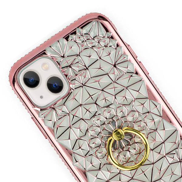 Abstract Ring Case Rose Gold Iphone 13