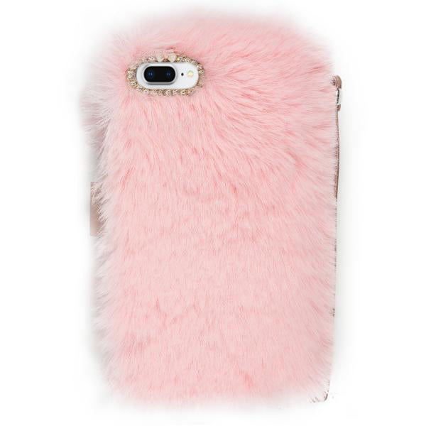Fur Wallet Detachable Light Pink Iphone 7/8 Plus