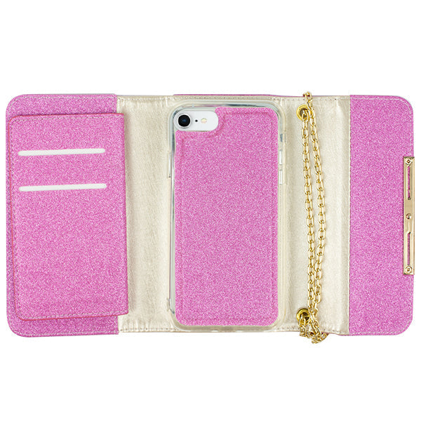 Glitter Detachable Purse Hot Pink Iphone 7/8 SE 2020