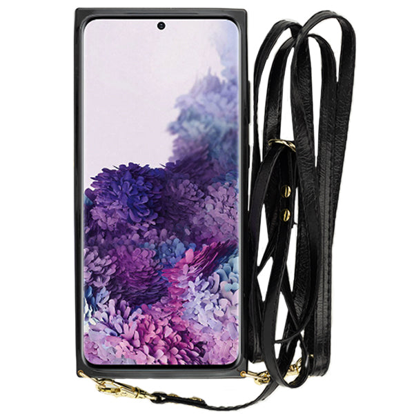 Crossbody Card Case Wallet Black Samsung S20 Ultra
