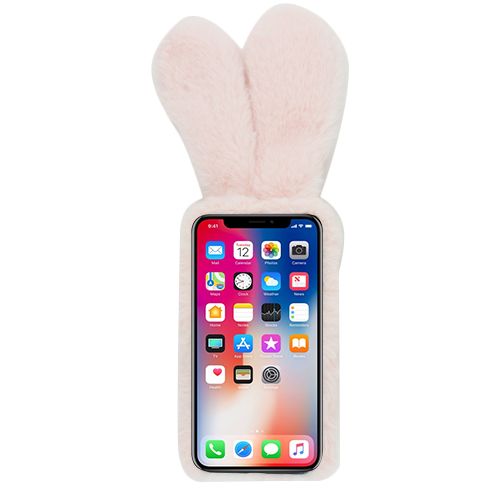 Bunny Fur Light Pink Case Iphone 10/X/XS - Bling Cases.com