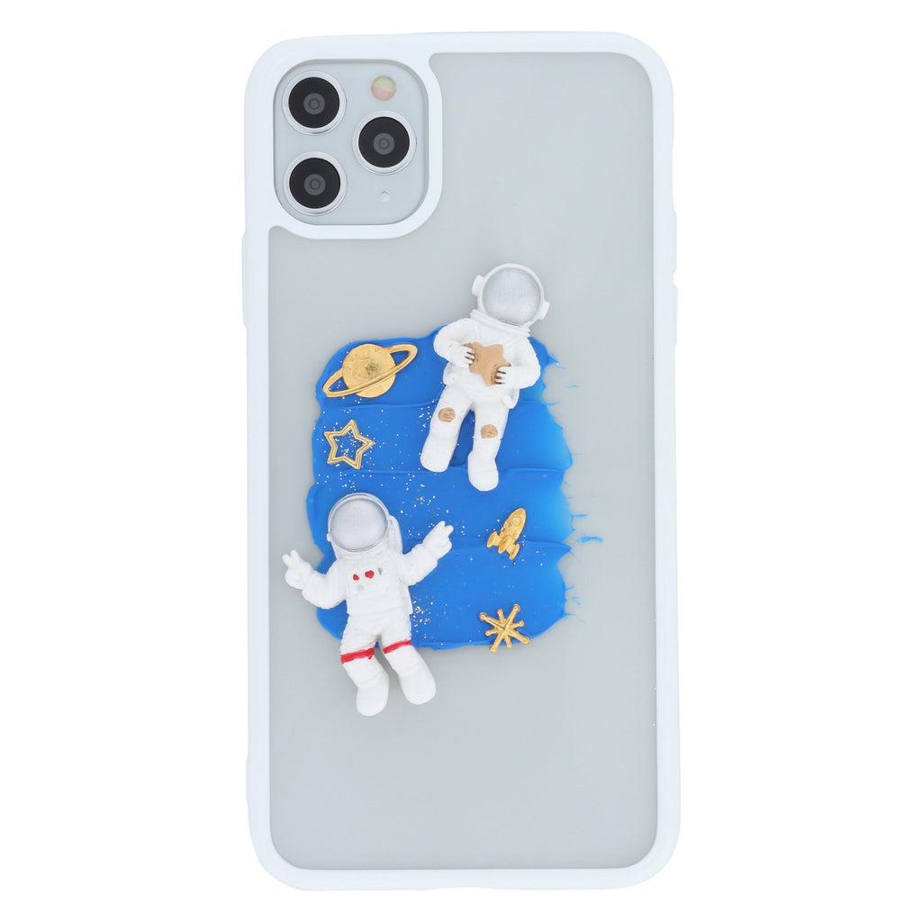 Astronauts 3d Sky White border Case Iphone 11 Pro Max