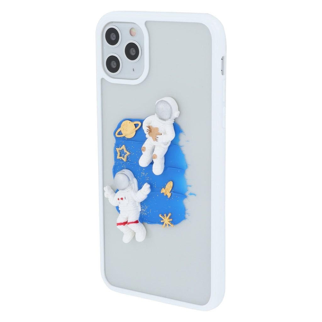 Astronauts 3d Sky White border Case Iphone 11 Pro Max