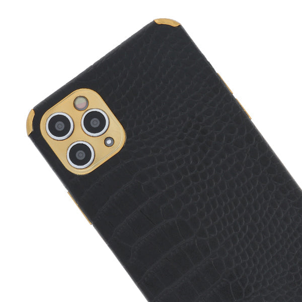 Reptile Style Black Gold Trim Case Iphone 13 Pro Max