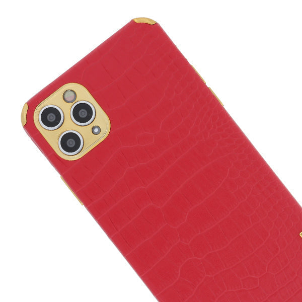 Reptile Style Red Gold Trim Case Iphone 13 Pro Max