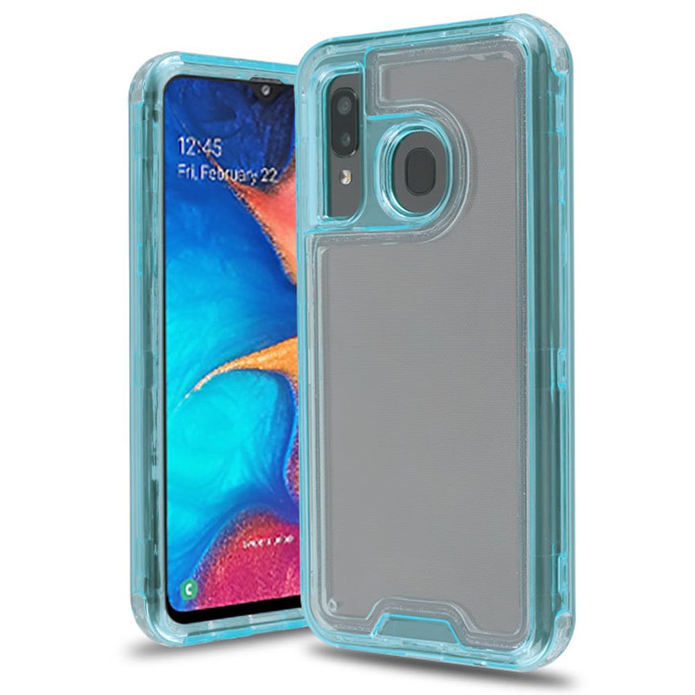 Hybrid Clear Blue Case Samsung A20/A50 - Bling Cases.com