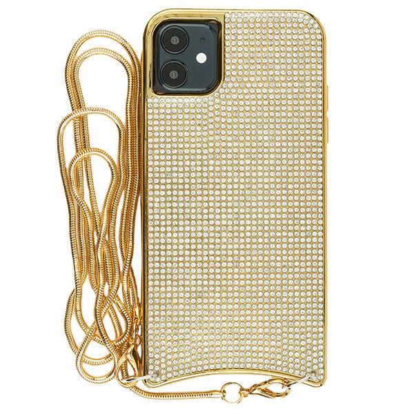 Bling Tpu Crossbody Gold Silver Case  Iphone 12 Mini