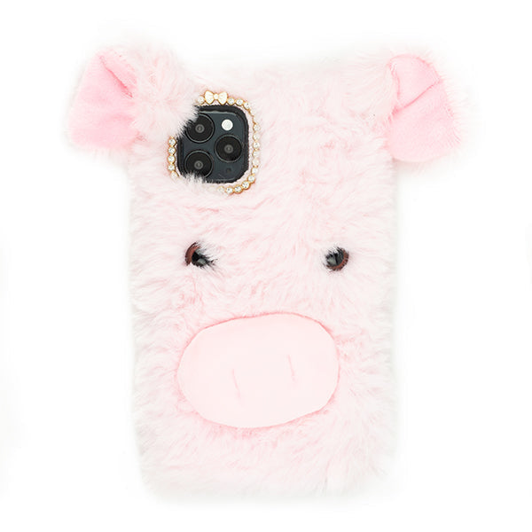 Pink Pig Fur Case Iphone 12/12 Pro