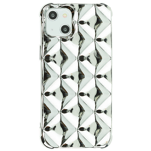 Plush Chrome Tpu Skin Case Silver Iphone 13