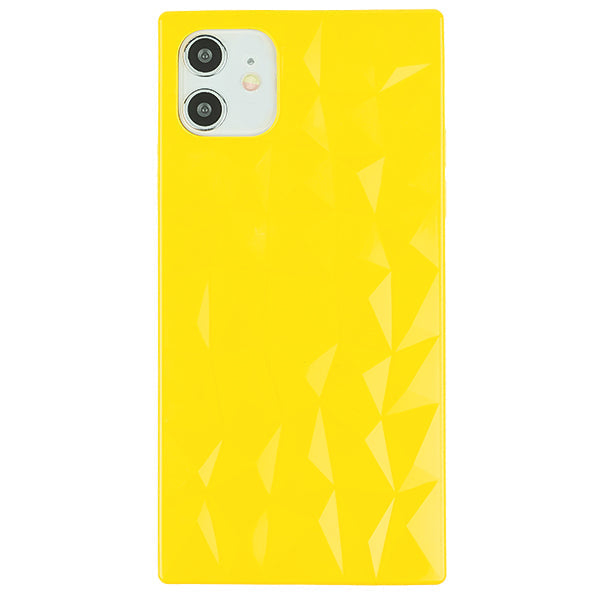 Square Box Triangle Tpu Skin Yellow Case Iphone 12 Mini