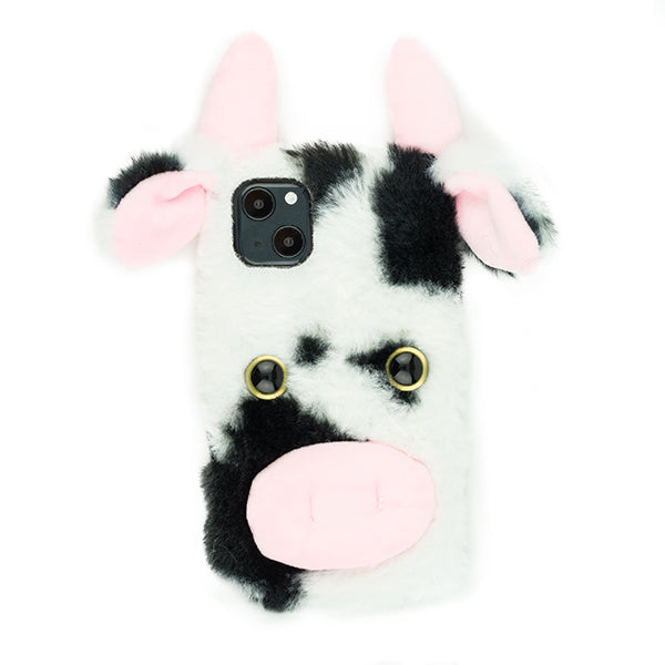 Cow Black White Fur Case  Iphone 13