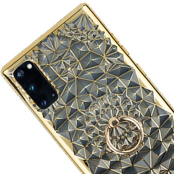 Abstract Ring Case Gold Samsung S20