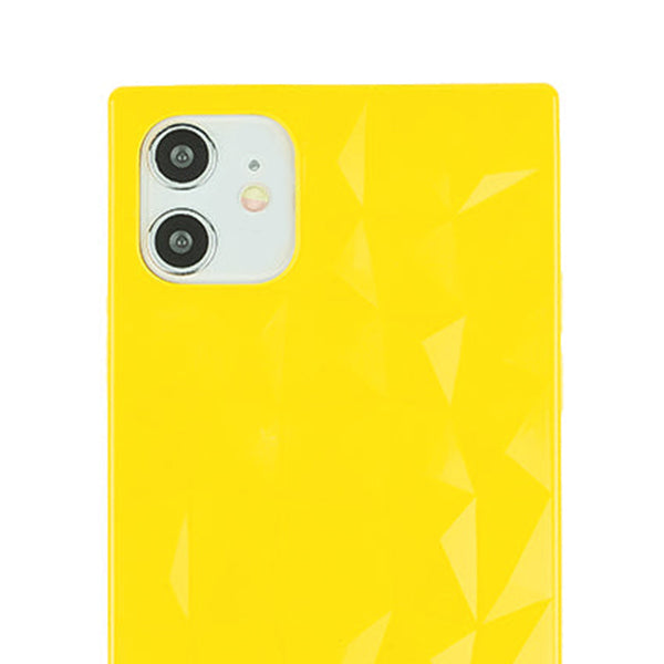 Square Box Triangle Tpu Skin Yellow Case Iphone 12 Mini