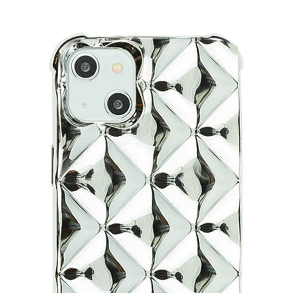 Plush Chrome Tpu Skin Case Silver Iphone 13