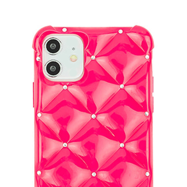 Plush Tpu Bling Skin Hot Pink Iphone 12 Mini