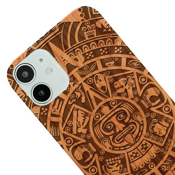 Mayan Calendar Aztec Wood Case Iphone 11