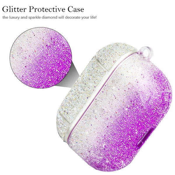 Glitter Bling Purple Fade Airpods Pro - Bling Cases.com