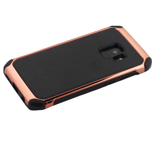 Hybrid Chrome Rose Gold Black Case Samsung S9 - Bling Cases.com