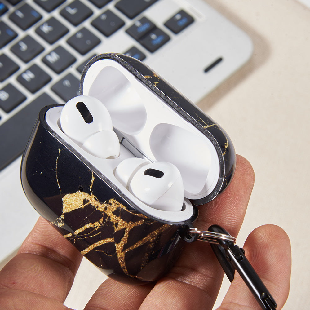 Black Gold Marble Airpods Pro - Bling Cases.com