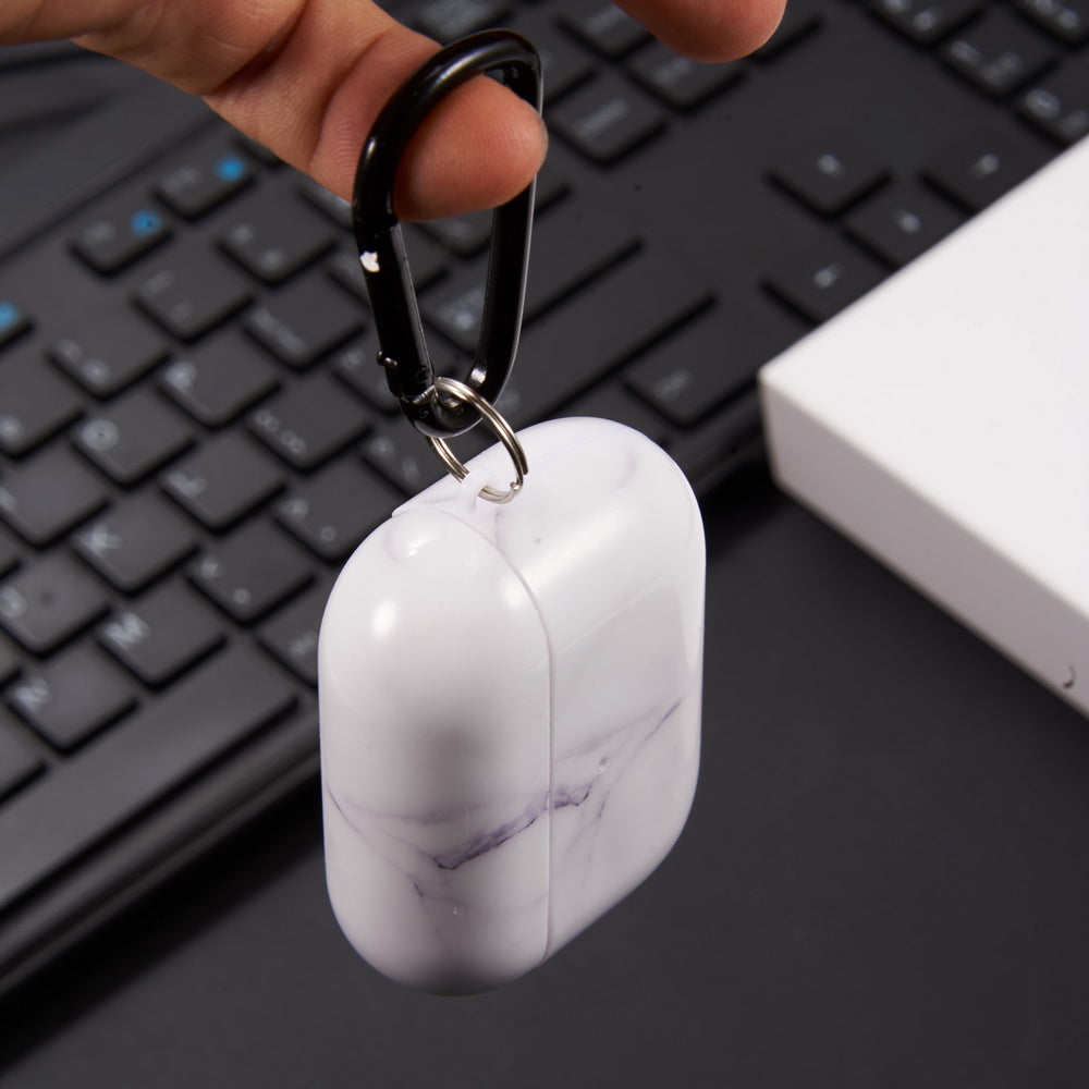 White Marble Airpods Pro - Bling Cases.com