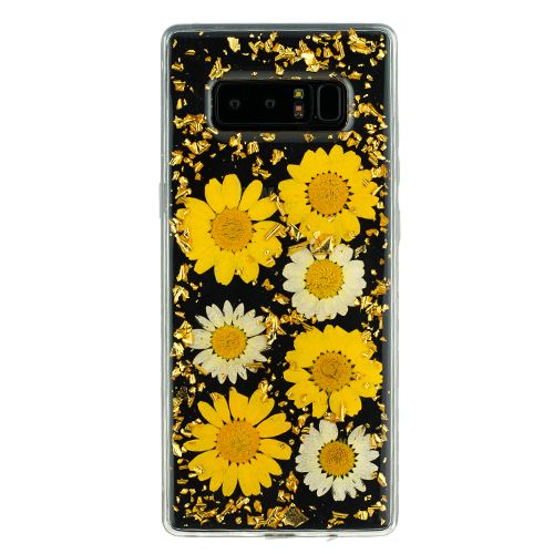 Real Flowers Sunflowers Flake Note 8 - Bling Cases.com