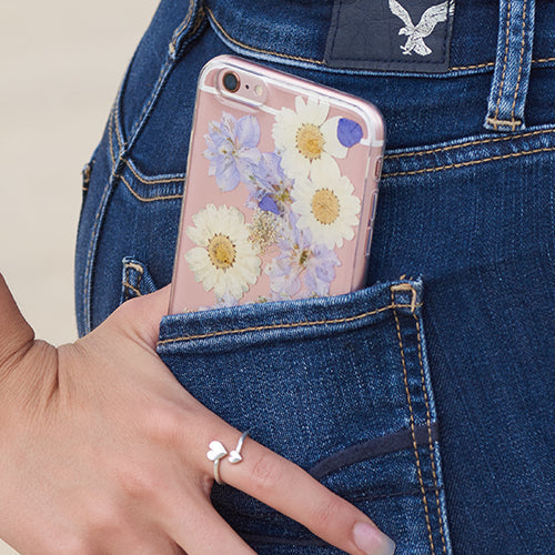Real Flowers Purple Case Samsung S22