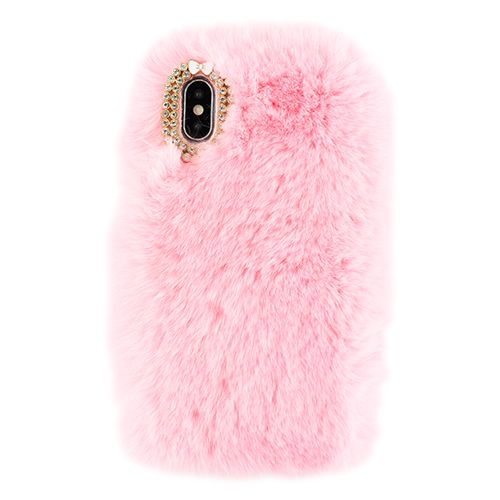 Fur Case Light Pink Iphone XS MAX - Bling Cases.com