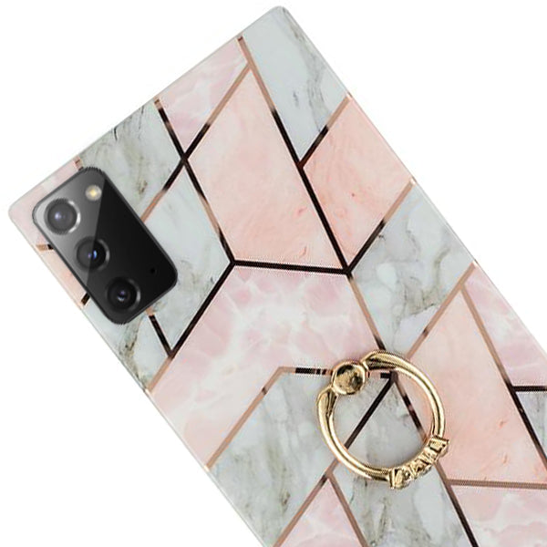 Marble Pink White Samsung Note 20