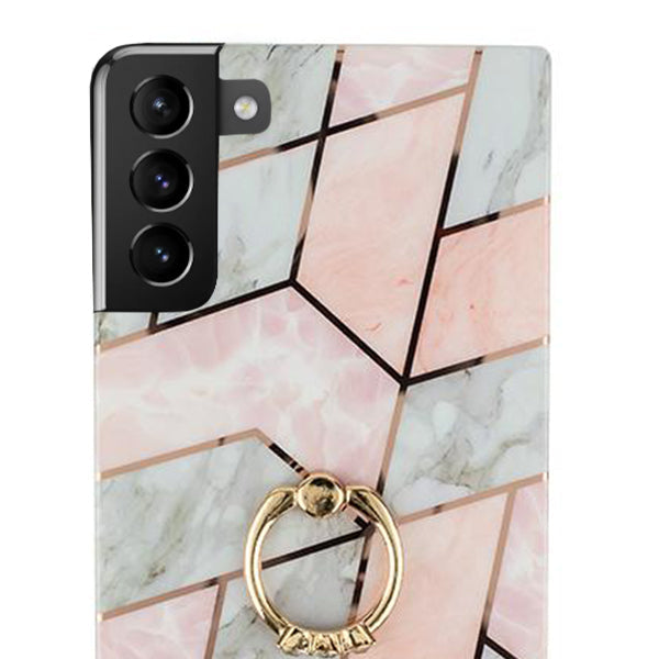Marble Pink White Samsung S22 Plus