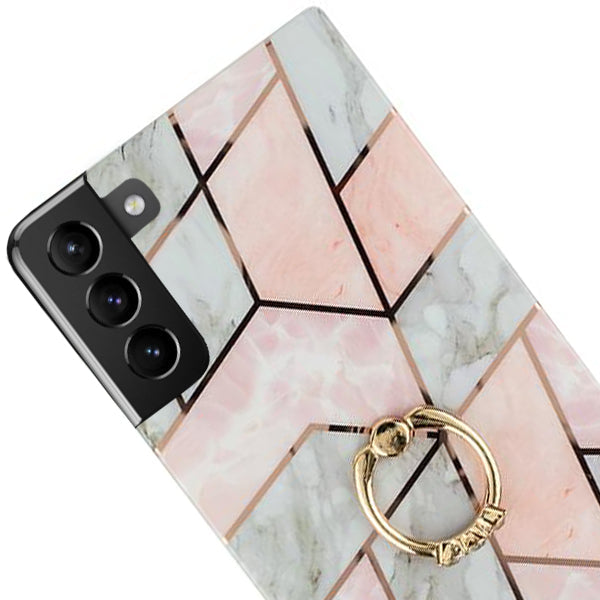 Marble Pink White Samsung S22 Plus