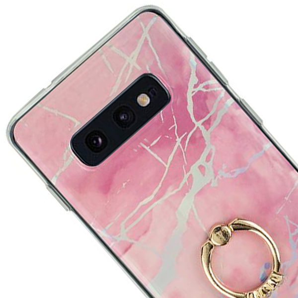 Marble Pink Ring Case Samsung S10E