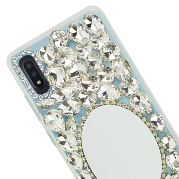 Handmade Bling Mirror Silver Case Samsung A01