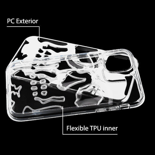 Skull Silver Clear Iphone 11 Pro - Bling Cases.com