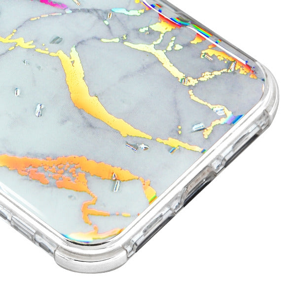 Heavy Duty Marble Silver Iphone 11 Pro Max - Bling Cases.com