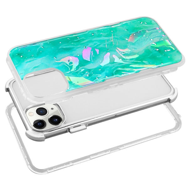 Heavy Duty Marble Aqua Green Iphone 11 Pro Max - Bling Cases.com