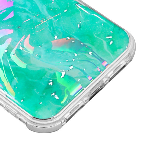 Heavy Duty Marble Aqua Green Iphone 11 Pro Max - Bling Cases.com