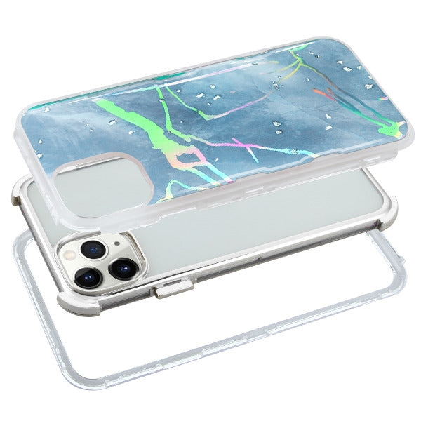 Heavy Duty Marble Blue Iphone 11 Pro - Bling Cases.com