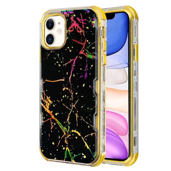 Hybrid Marble Black Gold Case Iphone 11 - Bling Cases.com