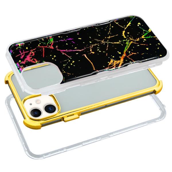 Hybrid Marble Black Gold Case Iphone 11 - Bling Cases.com