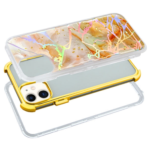 Hybrid Marble Gold Case Iphone 11 - Bling Cases.com