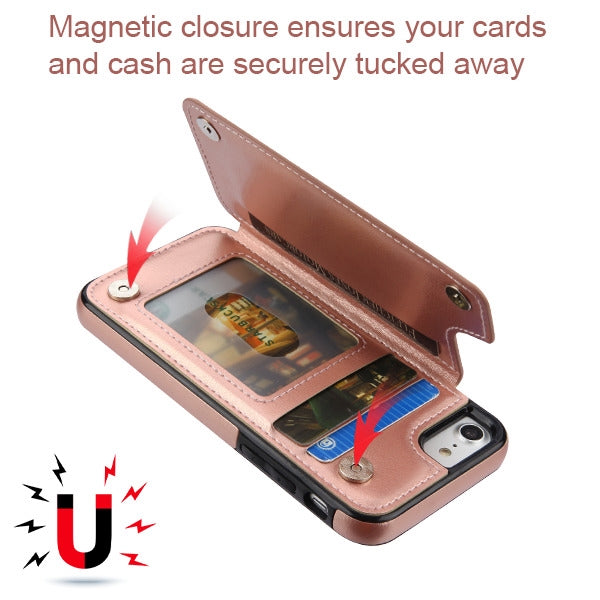 Book Card Rose Gold Case Iphone 6/7/8 - Bling Cases.com