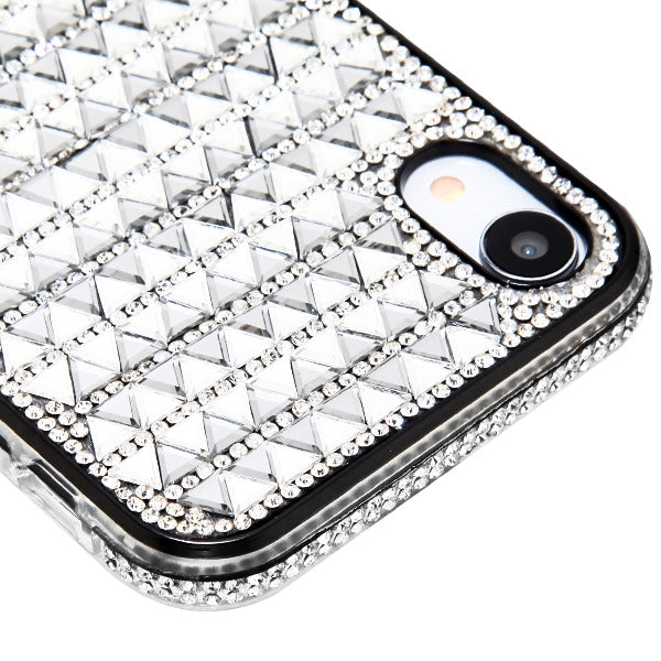 Triangle Bling Silver Case Iphone XR - Bling Cases.com
