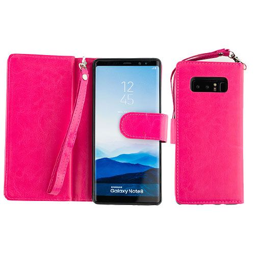 Detachable Wallet Hot Pink Note 8 - Bling Cases.com