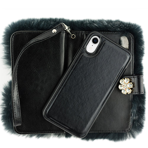 Fur Grey Wallet IPhone XR