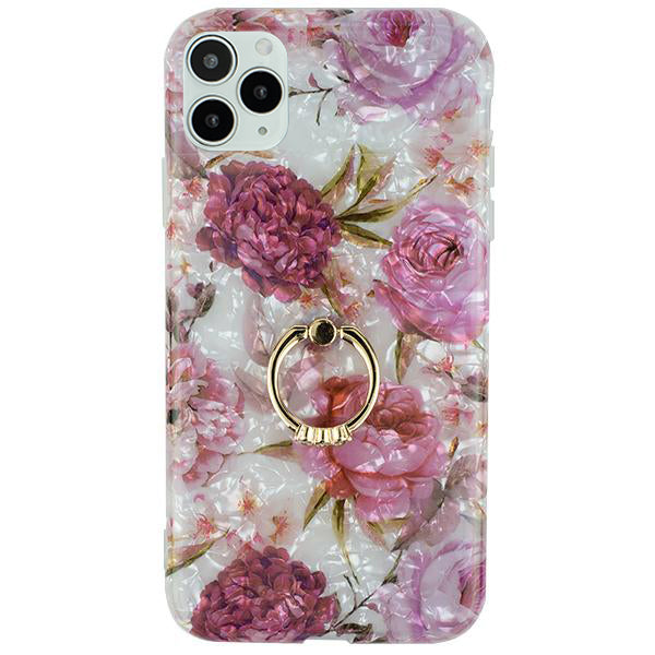 Flowers Pink Swirl Ring Skin Iphone 12/12 Pro