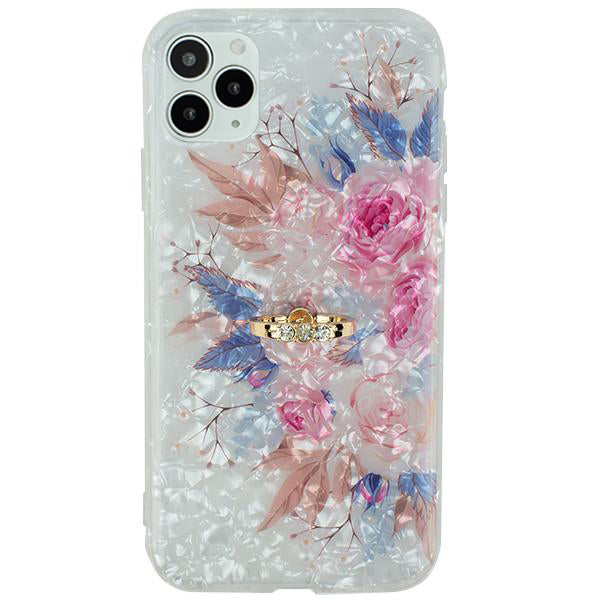 Flowers Pink Blue Ring Skin Iphone 11 Pro Max